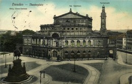 T2 1913 Dresden, Theaterplatz, König Johann-Denkmal, Kgl. Opernhaus, Fernheizwerk / Square, Monument, Opera House, Heati - Sin Clasificación