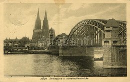 T2/T3 1913 Köln, Cologne; Rheinpartie U. Hohenzollernbrücke / River, Bridge (EK) - Unclassified