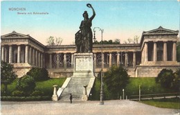 ** T1/T2 München, Munich; Bavaria Mit Ruhmeshalle / Statue, Colonnade - Ohne Zuordnung