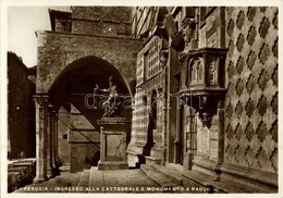 ** T1 Perugia, Ingresso Alla Cattedrale E Monumento A Paolo III / Cathedral, Entrance, Monument Of Paul III (15 Cm X 10, - Other & Unclassified