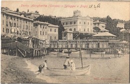 * T2 1906 Santa Margherita Ligure (Genova), Spiaggia E Bagni / Beach, Baths, Rowing Boat - Autres & Non Classés