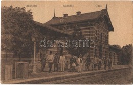 * T2/T3 1924 Odobesti, Odobest; Bahnhof / Gara / Vasútállomás / Railway Station, Railwaymen, Bicycle (EK) - Other & Unclassified