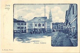 * T2 1899 Izola, Isola; Piazza Stefania / Square. L. Novak - Otros & Sin Clasificación