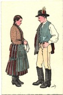 ** T2 Székely Népviselet. Gyergyói Pár / Transylvanian Folklore, Traditional Peasant Costumes. Couple From Gyergyó S: Ha - Unclassified