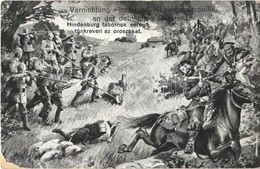 ** T4 Vernichtung Einer Russ. Kosakenpatrouille An Der Deutschen Ostgrenze / Hindenburg Tábornok Serege Tönkreveri Az Or - Ohne Zuordnung