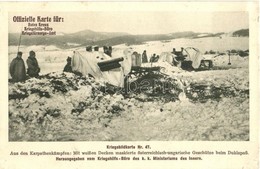 ** T2 Kriegsbildkarte Nr. 47. Aus Den Karpathenkämpfen. Mit Weißen Decken Maskierte österreichisch-ungarische Geschütze  - Unclassified