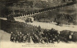 * T1/T2 Campagne D'Orient 1914-1917, Reléve Des Troupes Anglaises, Prés De X... / WWI Military, Inspection Of English Tr - Non Classés