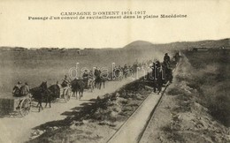 * T1/T2 1917 Campagne D'Orient 1914-17, Passage D'un Convoi De Ravitaillement Dans La Plaine Macédoine / WWI Military, S - Unclassified