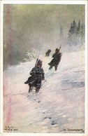 ** T2 Im Schneesturm. Kriegshilfsbüro Nr. 360. / WWI Austro-Hungarian K.u.K. Military, Soldiers In Snowstorm S: R. Kargl - Unclassified