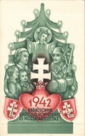 ** T1 1942 Karácsonya Harcoló Honvédeinké és Hozzátartozóiké; Levente Szimbólumokkal, Hajtható Lap / WWII Hungarian Mili - Non Classés