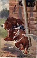 ** T2/T3 Oh' I've Got A Pane! Humorous Dog Motive Card. C. W. Faulkner & Co. Series 1419. S: A. E. Kennedy (EK) - Zonder Classificatie