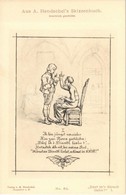 ** T1 'Darf Ih's Dirndl Liabn?' I., Aus A. Hendschel's Skizzenbuch No. 64., Verlag V. M. Hendschel / Young Man And Pries - Zonder Classificatie