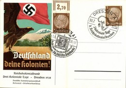 * T2 1938 Dresden, Deutschland, Deine Kolonien! Reichskolonialbund Drei Koloniale Tage. Deutsche Sammlergemeinschaft Kol - Zonder Classificatie