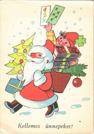 ** T3 Kellemes Ünnepeket! Lottó Reklámlapja. Képzőművészeti Alap Kiadóvállalat / Hungarian Lotto Christmas Greeting Art  - Ohne Zuordnung