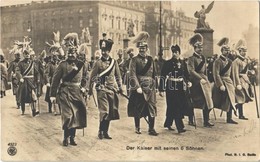 ** T1 Der Kaiser Mit Seinen 6 Söhnen / Wilhelm II With His Sons At A Military Parade - Zonder Classificatie