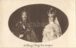 * T1 IV. Károly Király és Zita Királyné / Charles I Of Austria And Zita Of Bourbon-Parma (13,6 Cm X 8,5 Cm) - Sin Clasificación