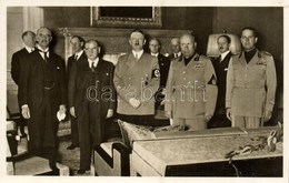 T2 1938 München, Welthistorische Viermächte-Konferenz Am 29. September. Münchner Abkommen. Chamberlain, Daladier, Hitler - Ohne Zuordnung