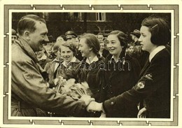 ** T2 Adolf Hitler With Hitlerjugend. NSDAP German Nazi Party Propaganda 6+19 Ga. - Ohne Zuordnung