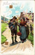 T2/T3 1917 Fröhliche Ostern! / Easter Greeting Card, Litho S: Döcker Jun. (EK) - Non Classés
