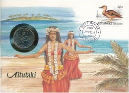 Cook-szigetek / Aitutaki 1992. 1$ Felbélyegzett Borítékban, Bélyegzéssel, Német Nyelvű Leírással T:1 
Cook Islands / Ait - Non Classés