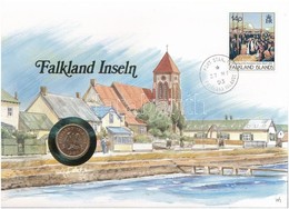 Falkland-szigetek 1987. 1p Felbélyegzett Borítékban, Bélyegzéssel, Német Nyelvű Leírással T:1 
Falkland Islands 1987. 1  - Unclassified