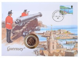 Guernsey 1987. 5p Felbélyegzett Borítékban, Bélyegzéssel, Német Nyelvű Leírással T:1 
Guernsey 1987. 5 Pence In Envelope - Non Classés