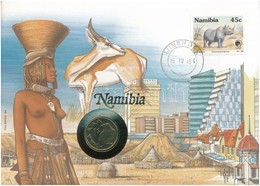 Namíbia 1993. 1D Felbélyegzett Borítékban, Bélyegzéssel, Német Nyelvű Leírással T:1 
Namibia 1993. 1 Dollar In Envelope  - Unclassified