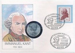 NSZK 1974D 5M Ag 'Immanuel Kant' Felbélyegzett Borítékban, Bélyegzéssel T:1- Patina
FRG 1974D Mark Ag 'Immanuel Kant' In - Unclassified