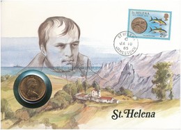 Szent Ilona 1984. 2p Felbélyegzett Borítékban, Bélyegzéssel, Német Nyelvű Leírással T:1 
Saint Helena 1984. 2 Pence In E - Unclassified