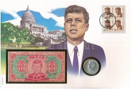 Amerikai Egyesült Államok 'John F. Kennedy' érmés és Bankjegyes, Pecsételt Boríték Benne 1965. 1/2$ Ag 'Kennedy' érmével - Non Classés