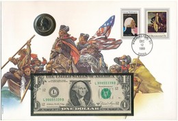Amerikai Egyesült Államok érmés és Bankjegyes, Pecsételt Boríték Benne 1976. 25c Cu-Ni érmével és 1981. 2$ Bankjeggyel A - Zonder Classificatie