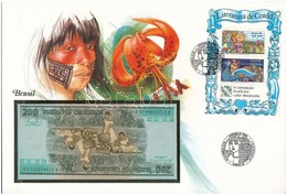 Brazília 1984. 200C Borítékban, Alkalmi Bélyeggel és Bélyegzéssel T:I
Brasil 1984. 200 Cruzeiros In Envelope With Stamps - Non Classés