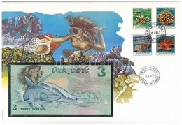 Cook-szigetek 1987. 3$ Felbélyegzett Borítékban, Bélyegzéssel T:I 
Cook Islands 1987. 3 Dollars In Envelope With Stamp A - Zonder Classificatie