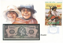 Ecuador 1986. 10S Borítékban, Alkalmi Bélyeggel és Bélyegzéssel T:I
Ecuador 1986. 10 Sucres In Envelope With Stamps And  - Non Classés