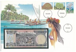 Fidzsi-szigetek 1987. 1$ Borítékban, Alkalmi Bélyeggel és Bélyegzéssel T:I
Fiji 1987. 1 Dollar In Envelope With Stamps A - Non Classés