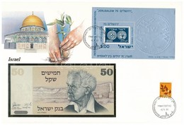 Izrael 1978. 50S, Felbélyegzett Borítékban, Bélyegzéssel T:I 
Israel 1978. 50 Sheqalim In Envelope With Stamp And Cancel - Unclassified