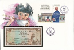 Makaó 1984. 10P Borítékban, Alkalmi Bélyeggel Bélyegzésekkel T:I 
Macau 1984. 10 Patacas In Envelope With Stamps C:UNC - Unclassified