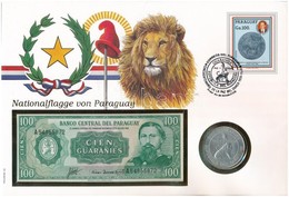 Paraguay 'Paraguay Nemzeti Zászlaja' érmés és Bankjegyes, Pecsételt Boríték 1968. 300Gt Ag 'Stroessner Elnök 4. Ciklusa' - Zonder Classificatie