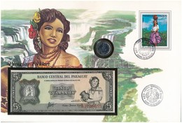 Paraguay 'Folklór' érmés és Bankjegyes, Pecsételt Boríték Benne 1984. 5G Rozsdamentesacél érmével és 1952. 5G Bankjeggye - Ohne Zuordnung