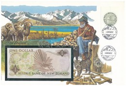 Új-Zéland 1985-1989. 1$ Borítékban, Alkalmi Bélyeggel és Bélyegzéssel T:I
New Zealand 1985-1989. 1 Dollar In Envelope Wi - Non Classés