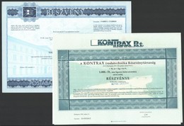 Vegyes 5db-os Részvény Tétel 1984-1995. Közötti Időszakból Benne 'Postabank', 'Kontrax' (2xklf), 'Újpesti Texilművek Rt. - Zonder Classificatie