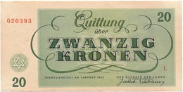 Német Harmadik Birodalom / Cseh-Morva Protektorátus / Theresienstadt Gettó 1943. Január 1. 20K T:I-
German Third Reich / - Ohne Zuordnung