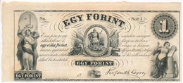 1852. 1Ft 'Kossuth Bankó' Kitöltetlen 'A' T:I-
Hungary 1852. 1 Forint 'A', Without Date And Serial Number C:AU 
Adamo G1 - Unclassified