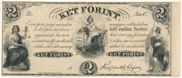 1852. 2Ft 'Kossuth Bankó' 'C' Kitöltetlen T:I- Foltos Hungary 1852. 2 Forint 'C' Without Date And Serial Number C:AU Sta - Non Classés