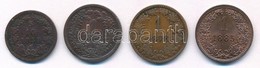 1858B 5/10kr Cu + 1872KB 1kr Cu + Ausztria 1878. 1kr Cu + 1885. 1kr Cu T:1-,2-,3 - Ohne Zuordnung