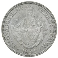 1931. 2P Ag 'Madonna' (10,04g) T:2 / 
Hungary 1931. 2 Pengő Ag 'Madonna' (10,04g) C:XF
Adamo P7 - Non Classés