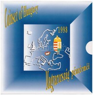 1993. 10f-200Ft (11xklf) Forgalmi Sor Dísztokban, Benne 200Ft Ag 'MNB', 'Magyarország Pénzérméi' Sorozat T:BU Adamo FO26 - Ohne Zuordnung