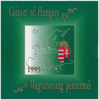 1995. 10f-200Ft (11xklf) Forgalmi Sor Dísztokban, Benne 200Ft Ag 'Deák', 'Magyarország Pénzérméi' Sorozat T:BU Adamo FO2 - Non Classés