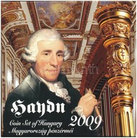 2009. 5Ft-200Ft 'Haydn' (7xklf) Forgalmi érme Sor, Benne 'Joseph Haydn' Ag Emlékérem (12g/0.999/29mm) T:PP Patina Adamo  - Unclassified