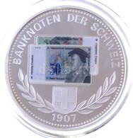 Svájc DN 'Banknoten Der Schweiz 1907 / Billets De Banque De Suisse - Banconote Della Svizzera' Ezüstözött Cu-Ni Emlékére - Non Classés